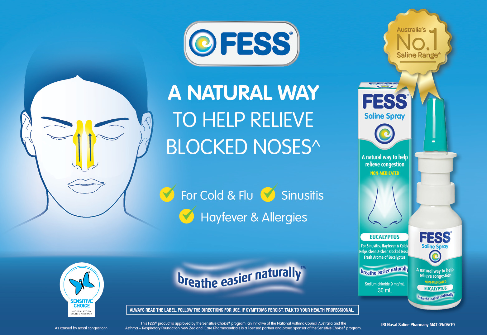 FESS<sup>®</sup> Eucalyptus Nasal Saline Spray