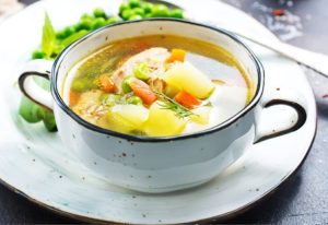 Bowl of Chicken Nourish Soup.