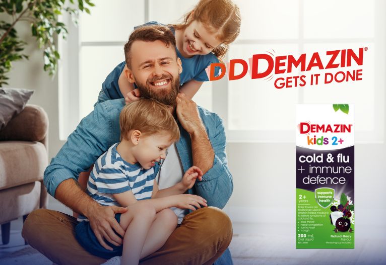 Demazin® Kids 2+ Cold & Flu + Immune Defence Oral Liquid