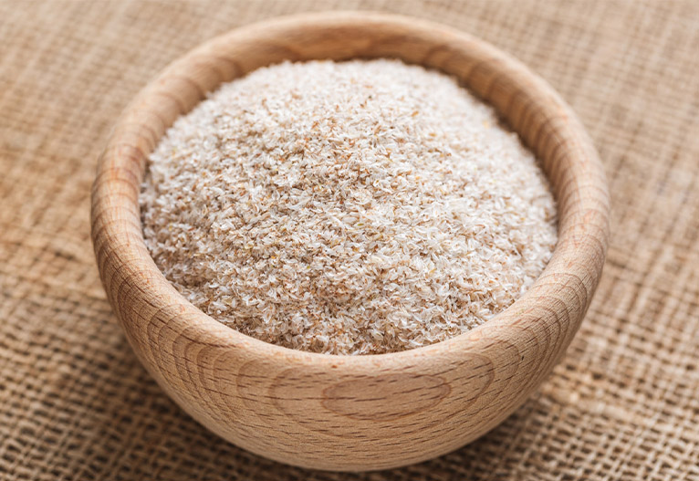 Bowl of psyllium husk.