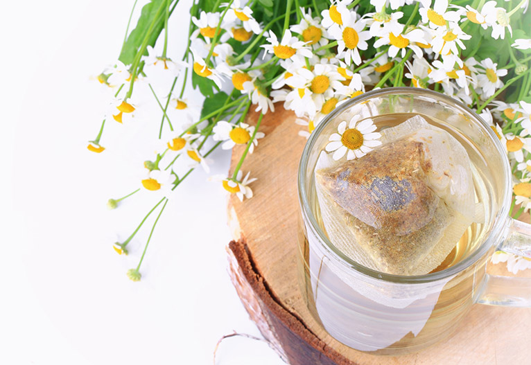 Cup of chamomile tea.