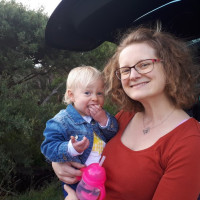 Natalie Diepenhorst with her child.