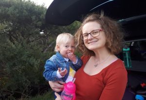 Natalie Diepenhorst with her child.
