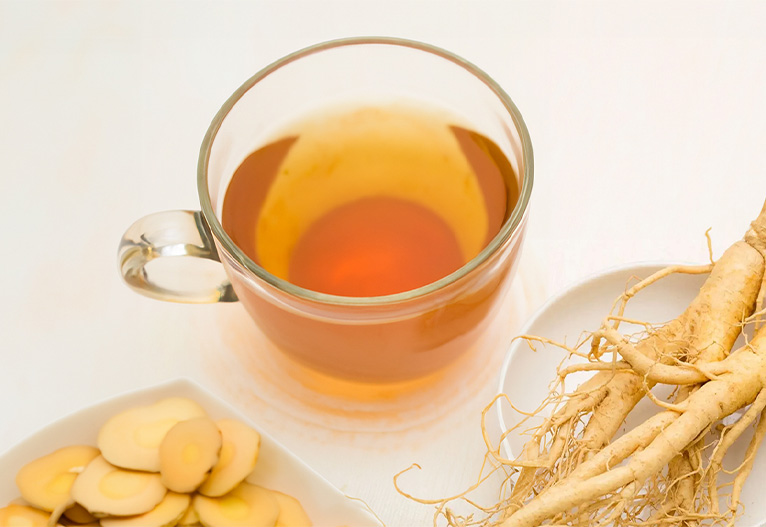 Mug of Chinese ginseng tea.