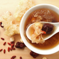 Chinese snow fungus soup.