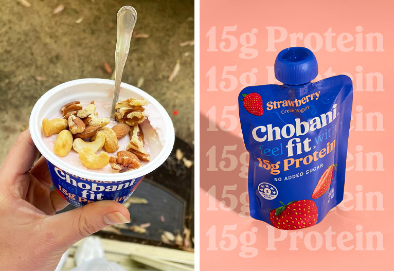Chobani Fit yoghurt products.